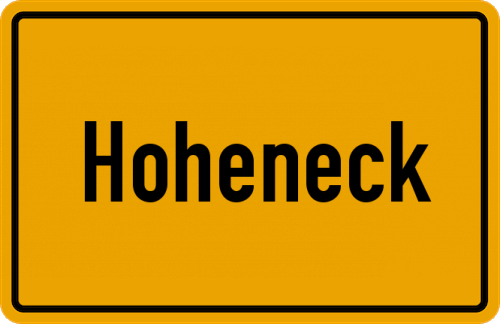 Ortsschild Hoheneck