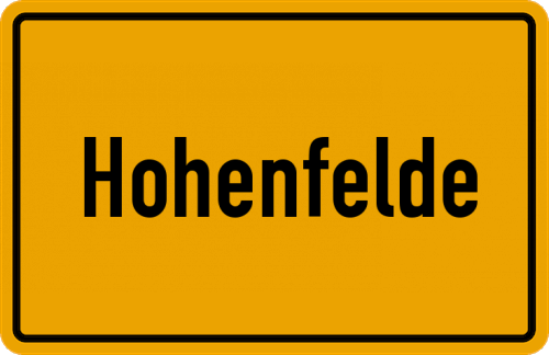 Ortsschild Hohenfelde, Kreis Stormarn