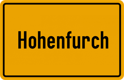 Ortsschild Hohenfurch