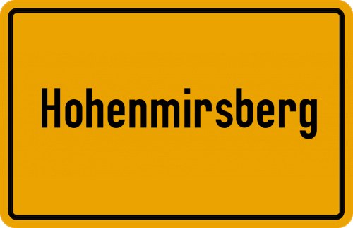 Ortsschild Hohenmirsberg