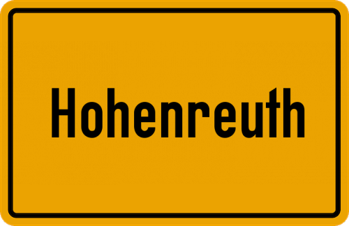 Ortsschild Hohenreuth