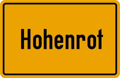 Ortsschild Hohenrot