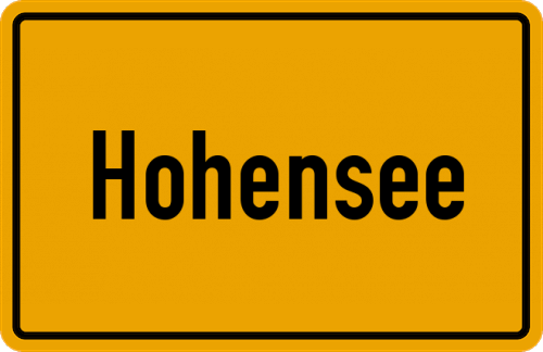 Ortsschild Hohensee