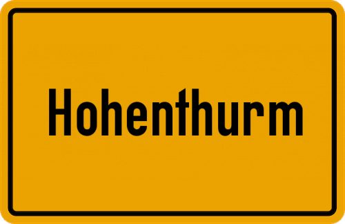 Ortsschild Hohenthurm