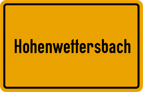 Ortsschild Hohenwettersbach