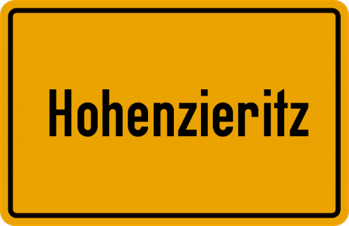 Ortsschild Hohenzieritz