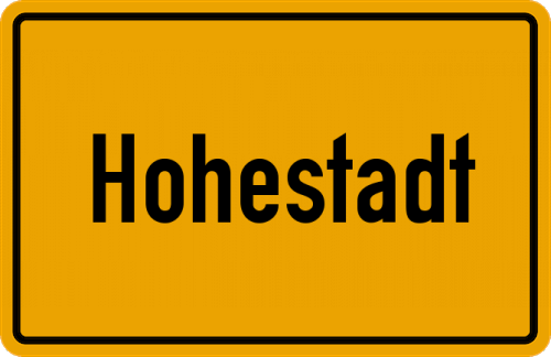Ortsschild Hohestadt
