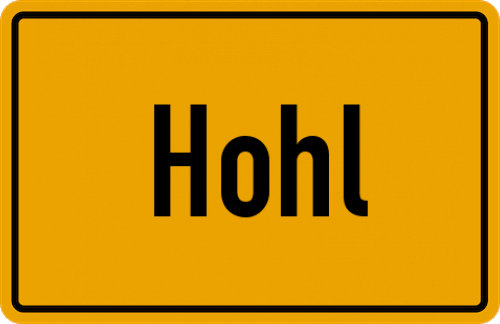 Ortsschild Hohl