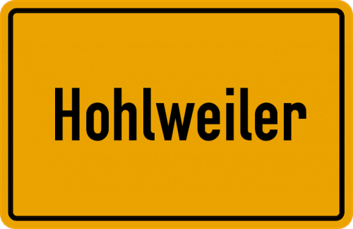 Ortsschild Hohlweiler
