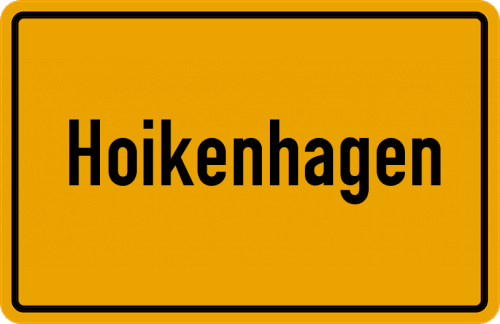 Ortsschild Hoikenhagen