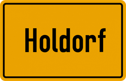 Ortsschild Holdorf, Niedersachsen
