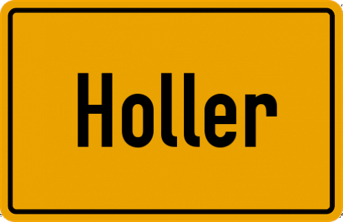 Ortsschild Holler, Westerwald