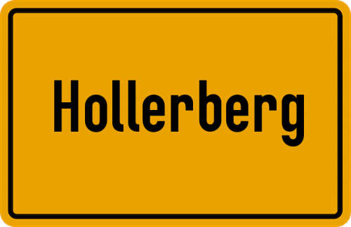 Ortsschild Hollerberg, Kreis Altötting