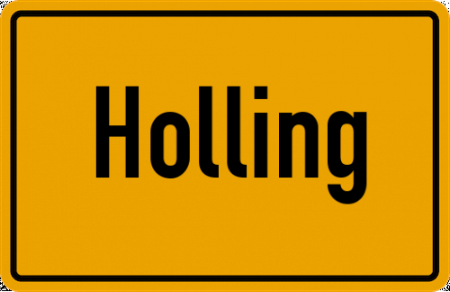 Ortsschild Holling, Kreis Rosenheim, Oberbayern