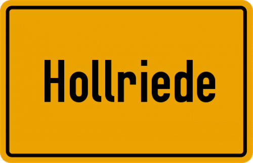 Ortsschild Hollriede