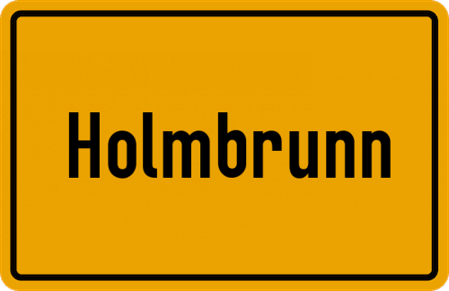 Ortsschild Holmbrunn