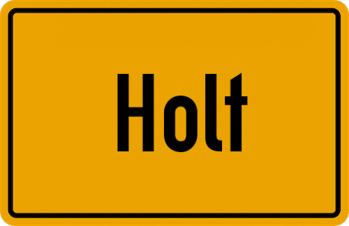 Ortsschild Holt