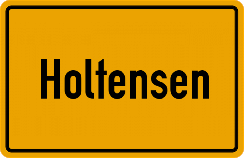 Ortsschild Holtensen, Kreis Hameln