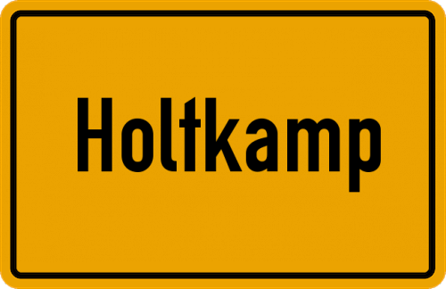 Ortsschild Holtkamp