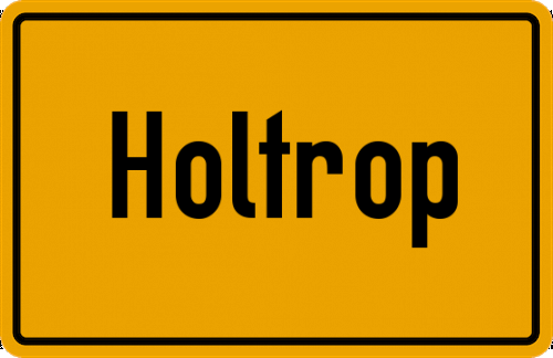 Ortsschild Holtrop, Ostfriesland
