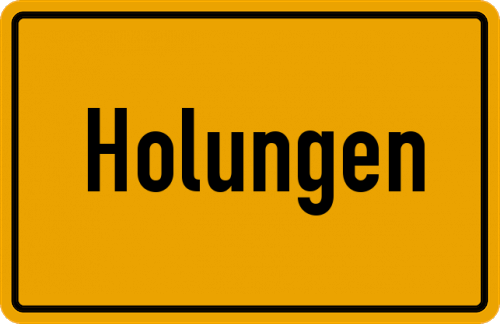 Ortsschild Holungen