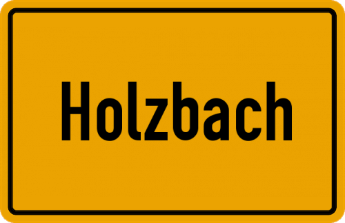 Ortsschild Holzbach, Hunsrück