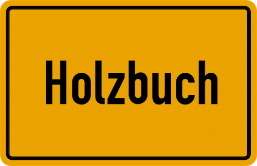 Ortsschild Holzbuch, Niederbayern