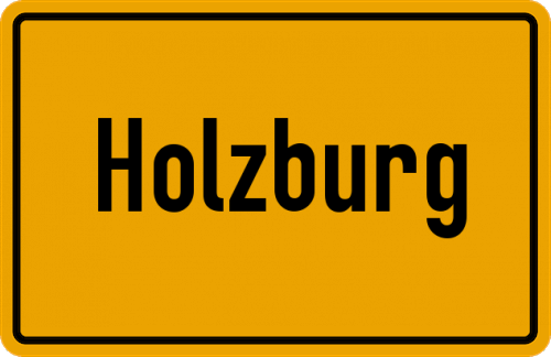Ortsschild Holzburg