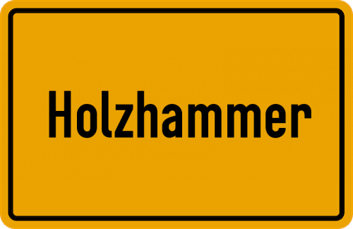 Ortsschild Holzhammer