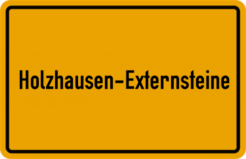 Ortsschild Holzhausen-Externsteine