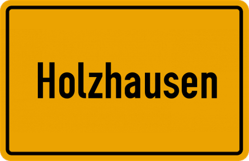 Ortsschild Holzhausen, Kreis Wetzlar