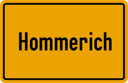 Ortsschild Hommerich