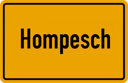Ortsschild Hompesch