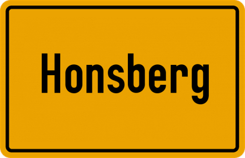 Ortsschild Honsberg