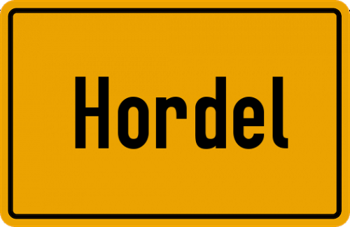 Ortsschild Hordel