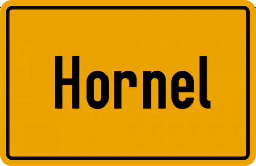 Ortsschild Hornel