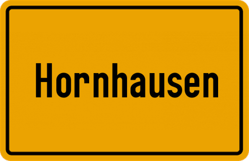 Ortsschild Hornhausen