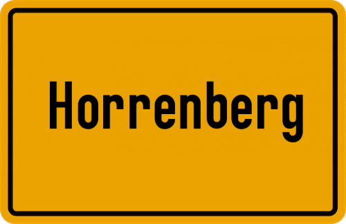 Ortsschild Horrenberg