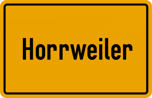Ortsschild Horrweiler