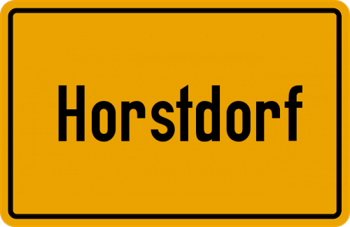 Ortsschild Horstdorf