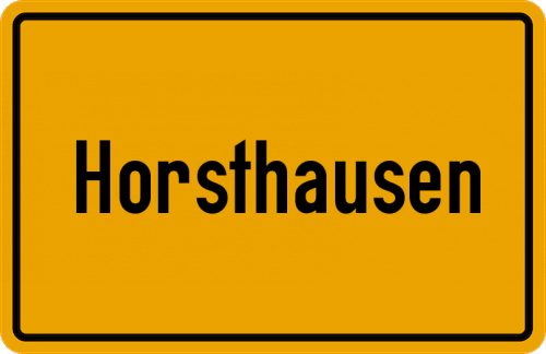 Ortsschild Horsthausen