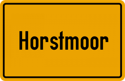 Ortsschild Horstmoor, Holstein