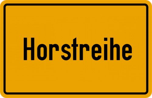 Ortsschild Horstreihe, Holstein