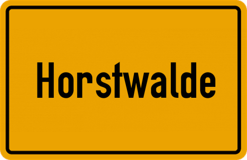 Ortsschild Horstwalde