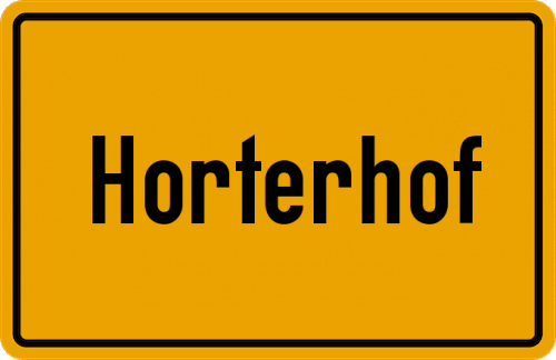 Ortsschild Horterhof