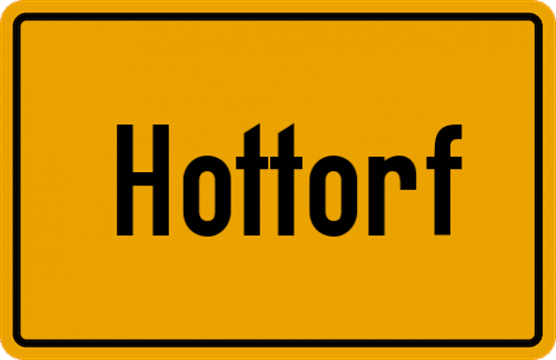 Ortsschild Hottorf