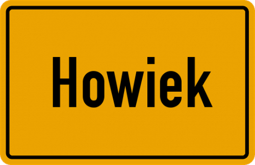 Ortsschild Howiek