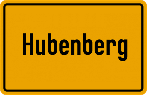 Ortsschild Hubenberg