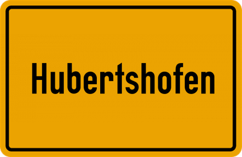 Ortsschild Hubertshofen