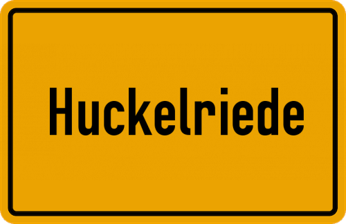 Ortsschild Huckelriede
